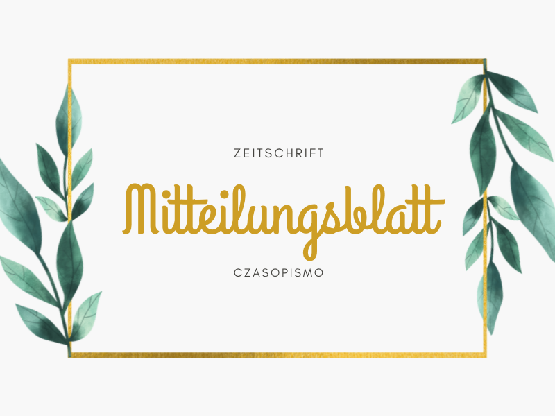 Czasopismo Mitteilungsblatt – z roku 2015