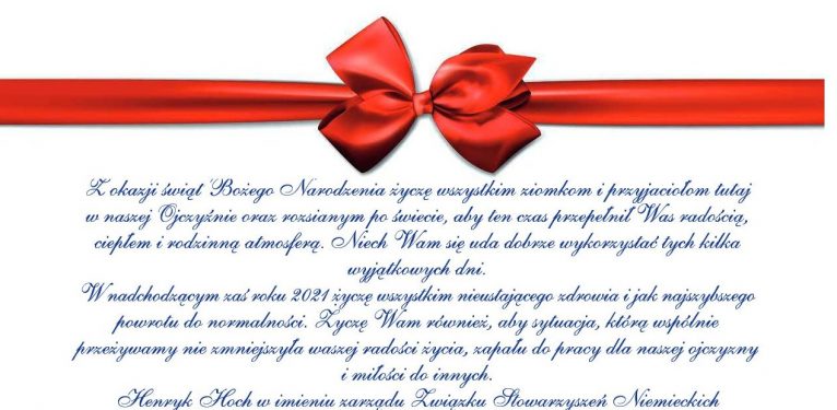 Życzenia świąteczne 2020