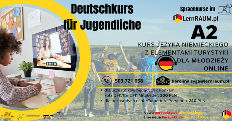 Online Deutschkurse für Jugendliche im Rahmen des Projekts LernRAUM.pl