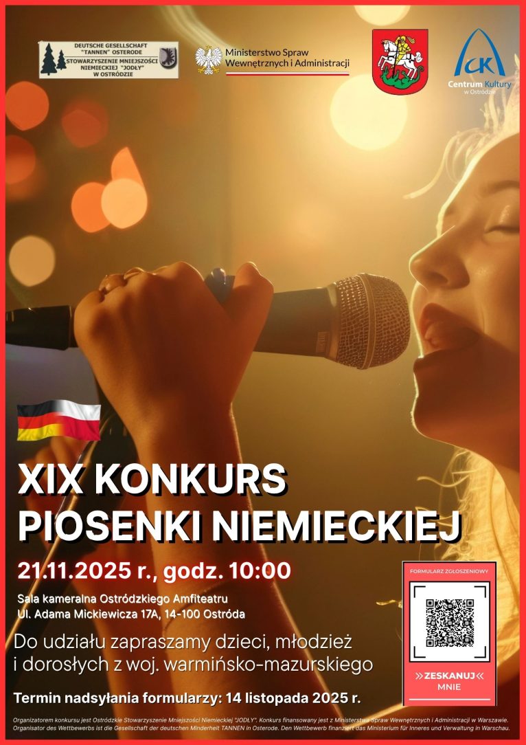 XIX Konkurs Piosenki Niemieckiej – Zapraszamy do udziału