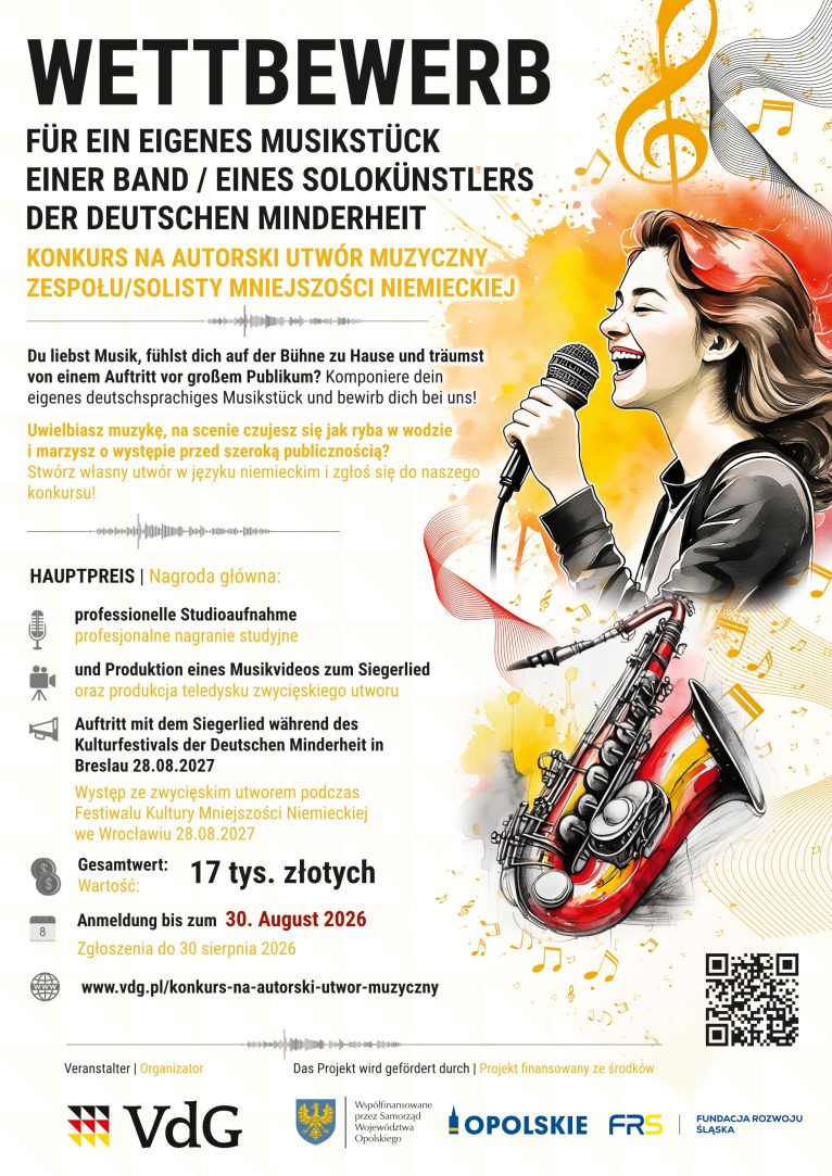 Wettbewerb für ein eigenes Musikstück einer Band / eines Solokünstlers der Deutschen Minderheit
