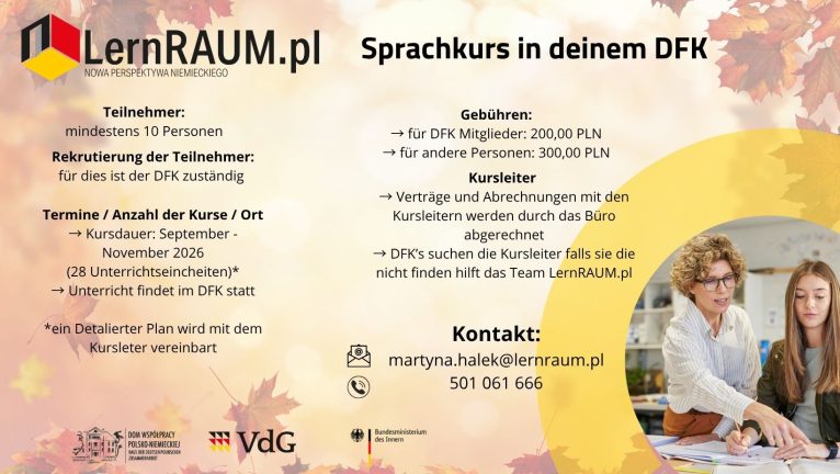 Kurs języka niemieckiego w Twoim DFK – dołącz do LernRAUM.pl!